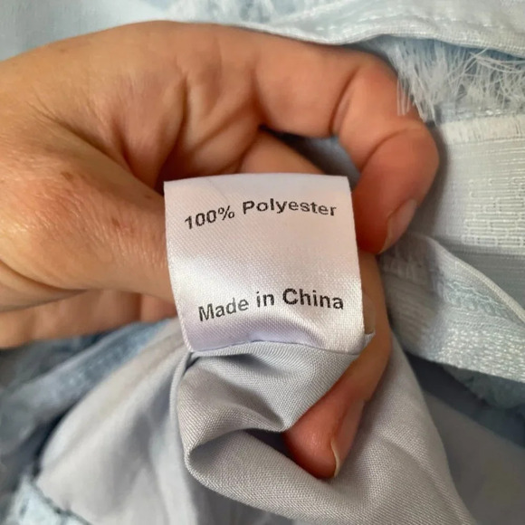 Princess Polly Molina Frill Hem Mini Dress Light  Blue Sz 2 - Picture 8 of 8